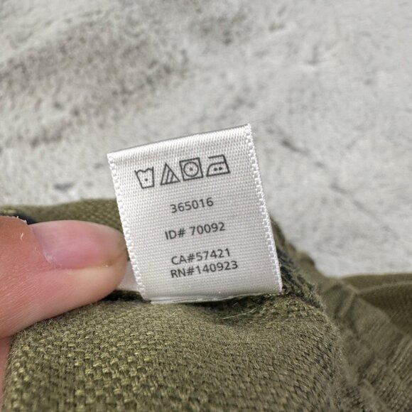 Loft Linen Skirt Womens XS Mini Pockets Elastic Waist Pockets Olive Green - Picture 6 of 9